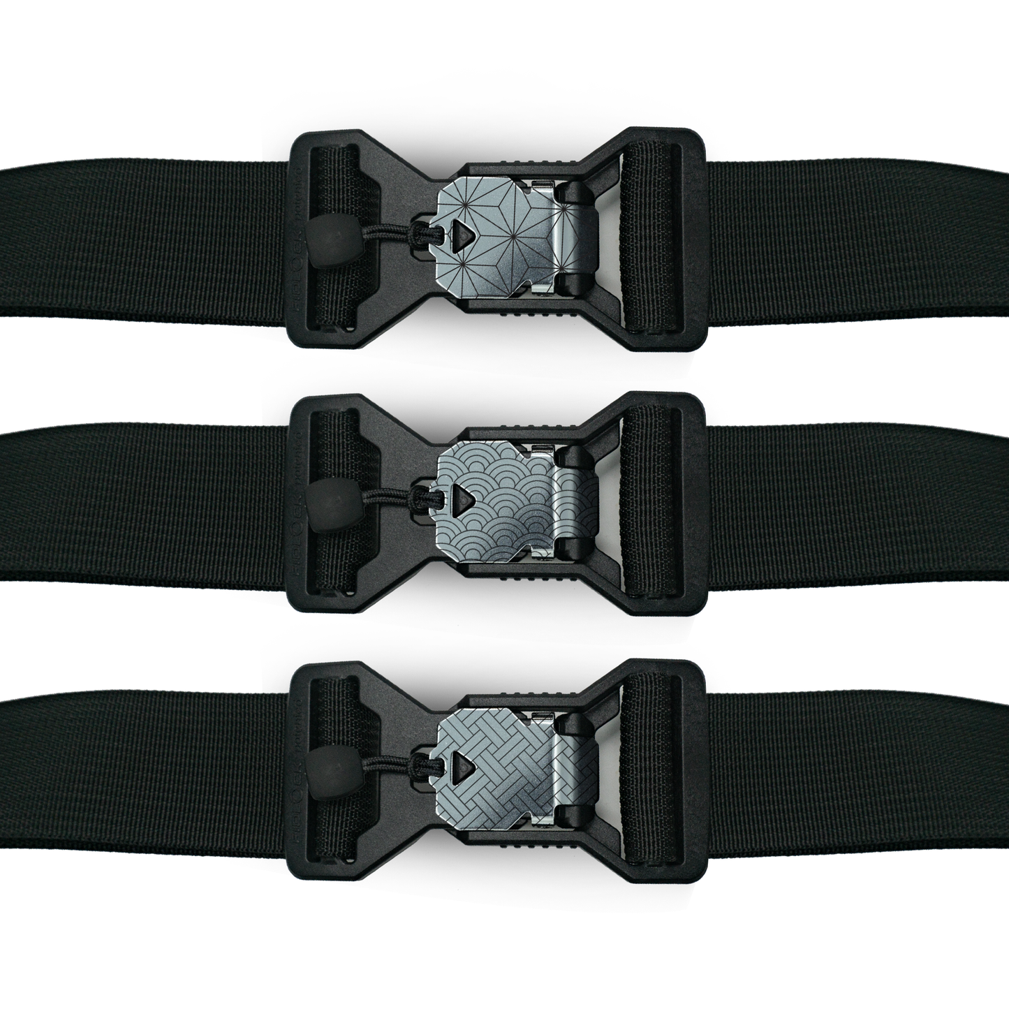 Sling Strap - 1.5" V-Buckle - Black/Silver