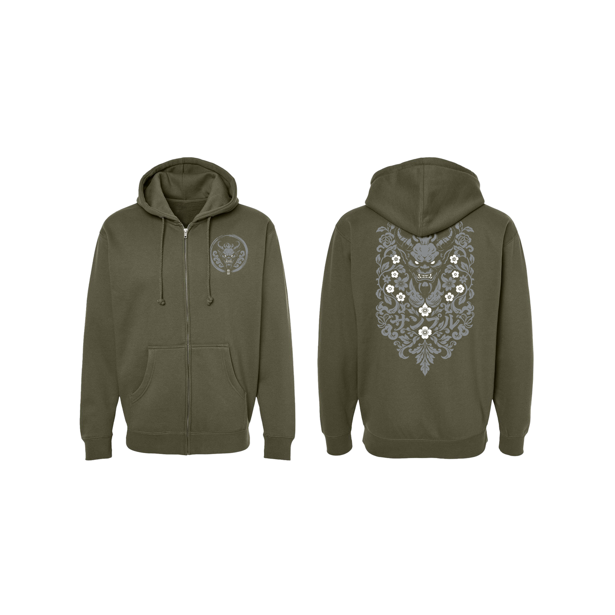 Full Zip Hoodie - Flora Oni